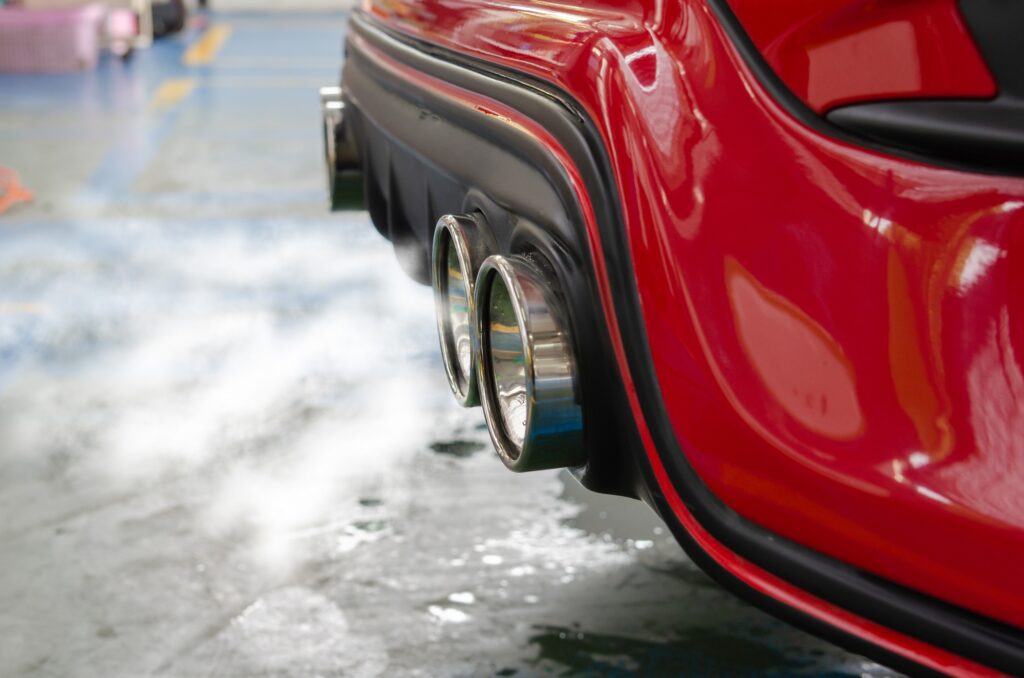 car exhaust smoke